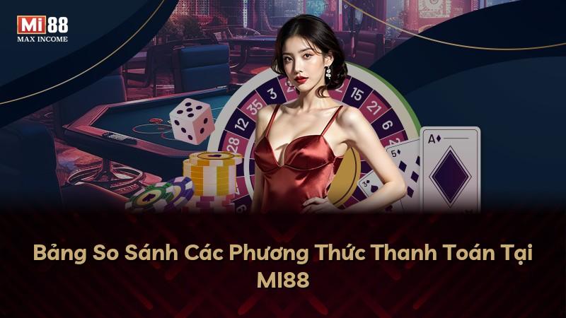 Bảng So Sánh Các Phương Thức Thanh Toán Tại MI88